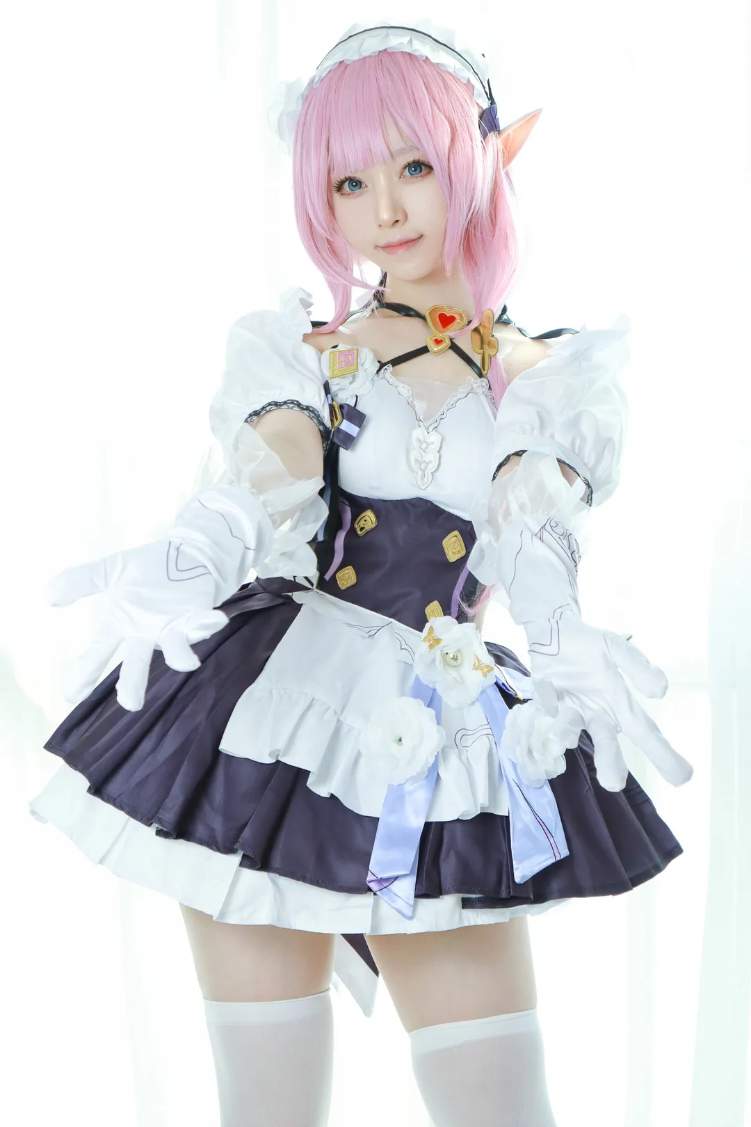 Asagiriai(愛ちゃん)粉色假发白色服装角色照片
