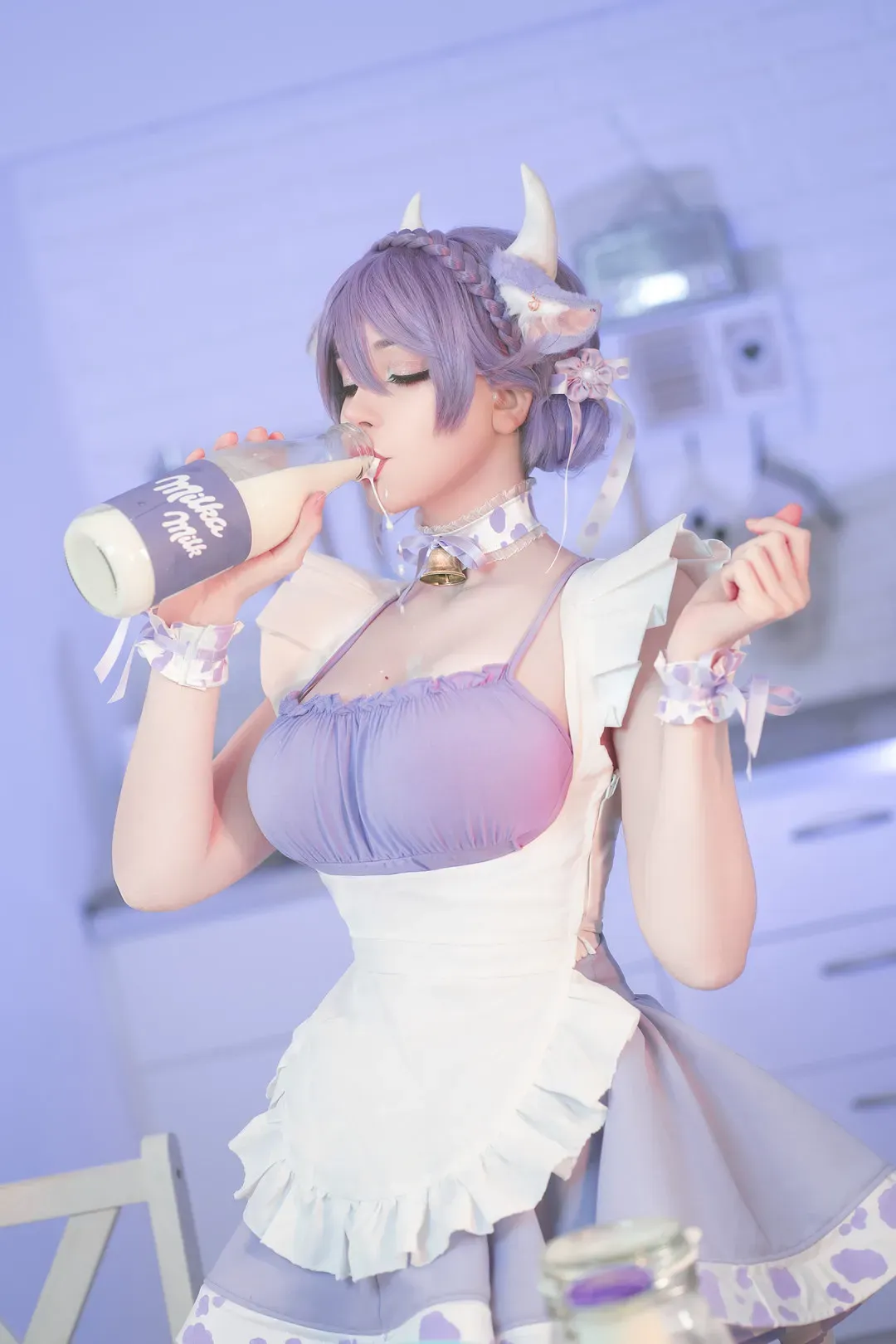 Sayathefox紫白色幻想服装Cosplay造型