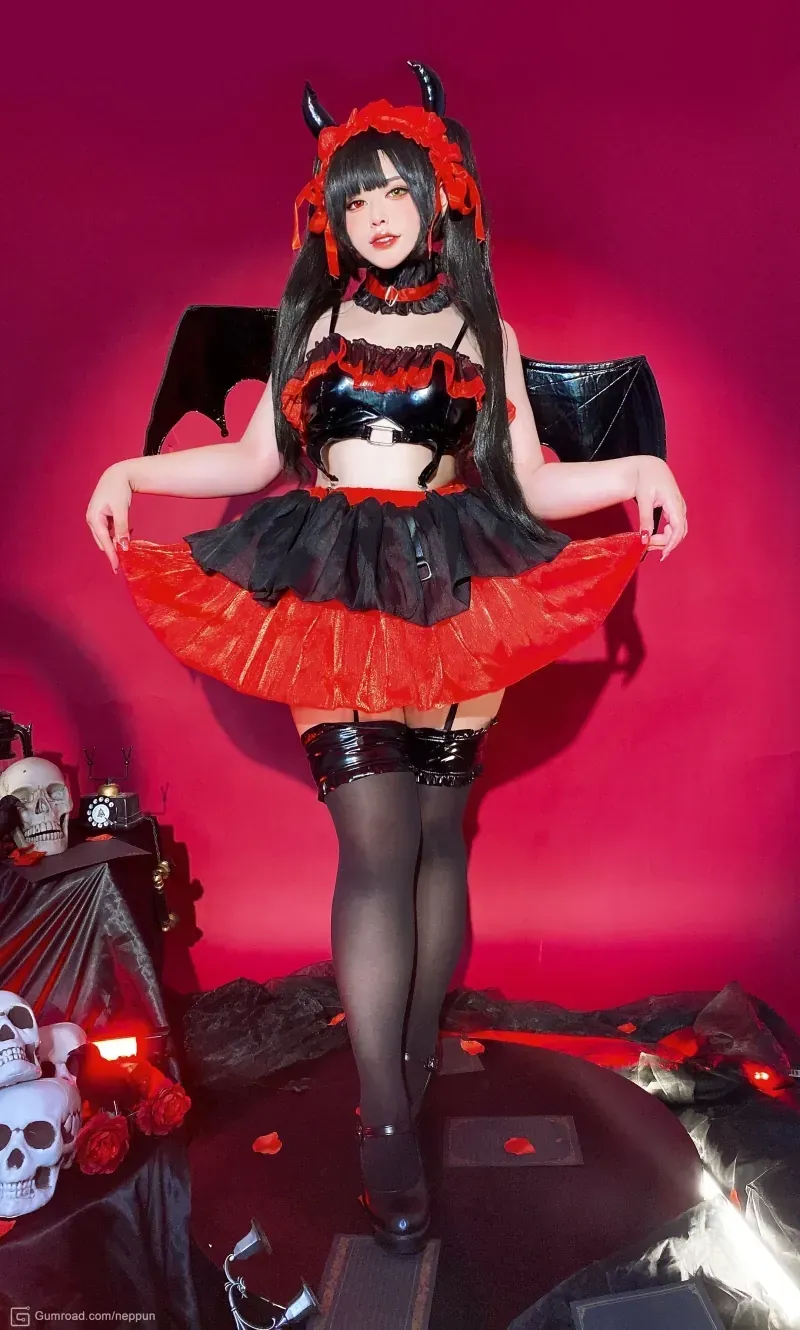 neppuネップ红黑恶魔角色Cosplay图片