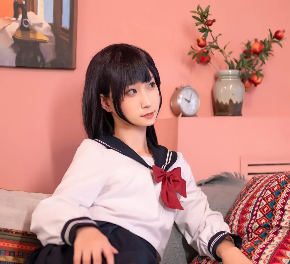 喵糖映画黑发水手服造型图片