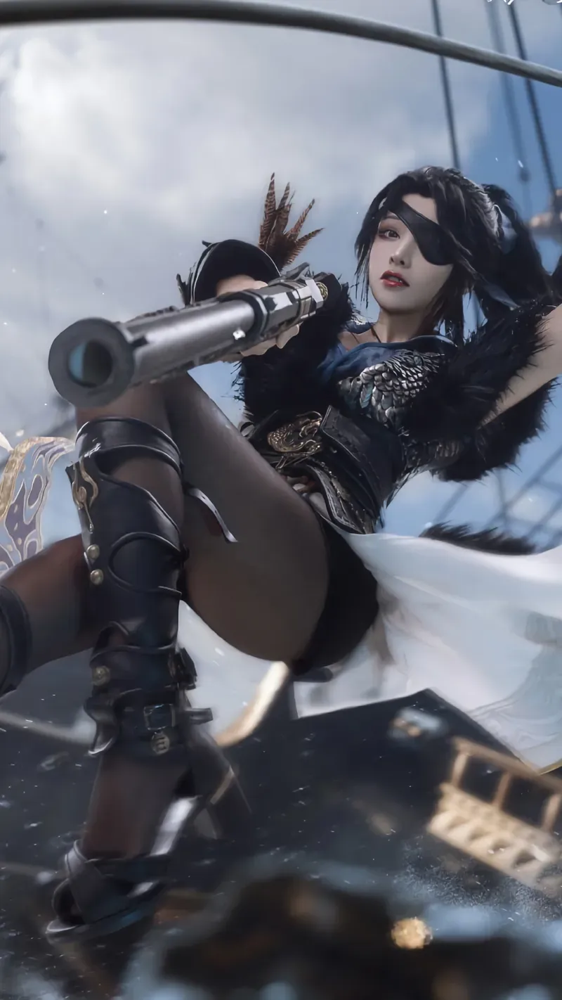 流一喵喵喵喵喵喵永劫无间崔三娘雾海龙王Cosplay战术瞄准姿态
