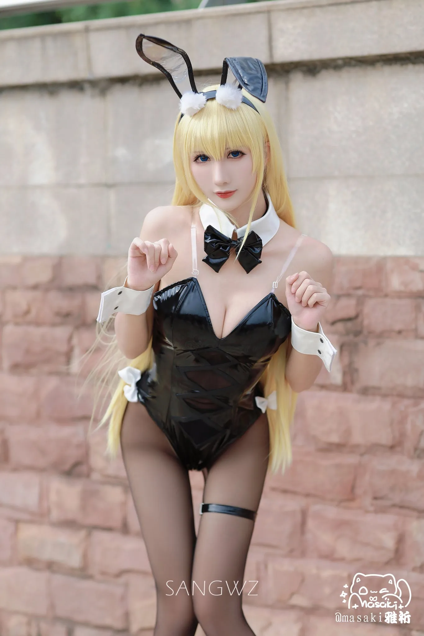 Masaki雅祈黑色兔女郎Cosplay造型照片